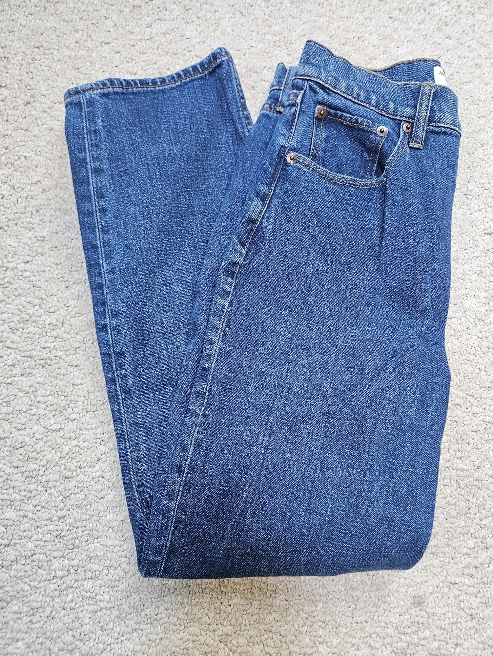 Abercrombie & Fitch Curve Love Ankle Straight Ultra High Rise Jeans Size 4 Dark